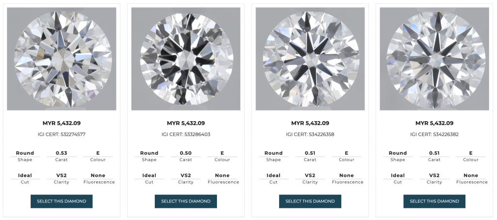 Ch'ya by ZCOVA Lab-grown Diamond Inventory