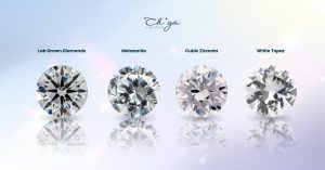 Lab Grown Diamond and visuals of popular diamond simulants