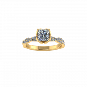 Princess shaped Lab-grown Diamond Engagement Ring