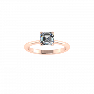 Asscher shaped Lab-grown Diamond Lia 4 Prong Engagement Ring