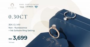 0.3CT Diamond Engagement Ring Promotion ZCOVA in Malaysia