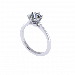 Cathedral Crown Solitaire Engagement Ring