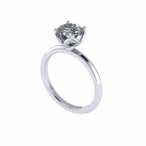 Diamond Tulip Engagement Ring