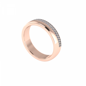 Lab-grown Diamond Double Pave Dome Wedding Ring