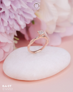 Twist Band Engagement Ring