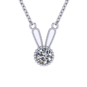 ZCOVA Petite Bunny Diamond Necklace